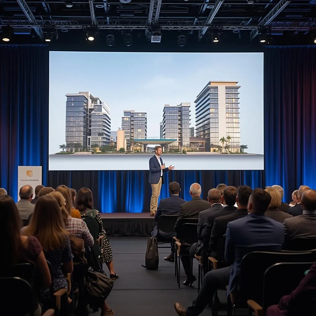 Presentación en evento inmobiliario